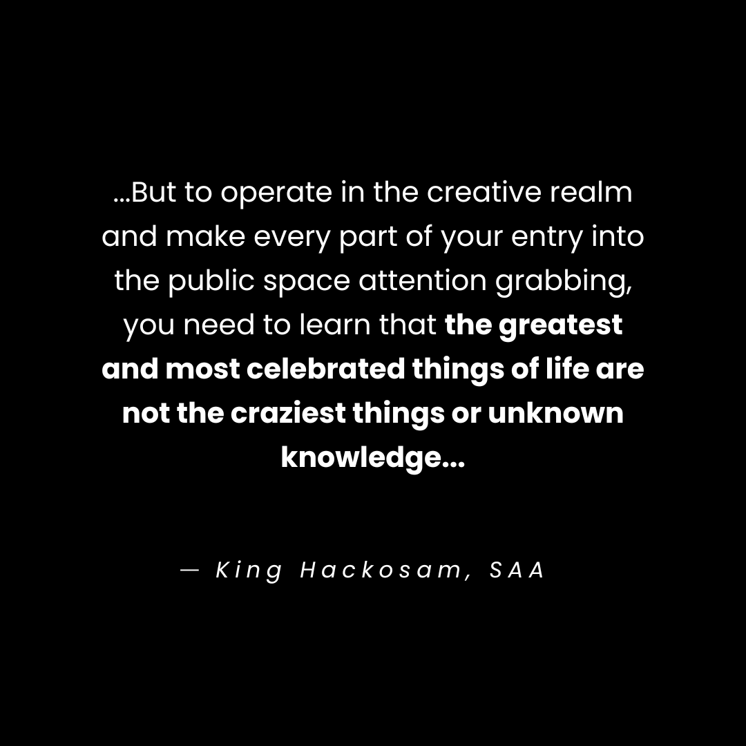 Psychology of creation - King Hackosam --